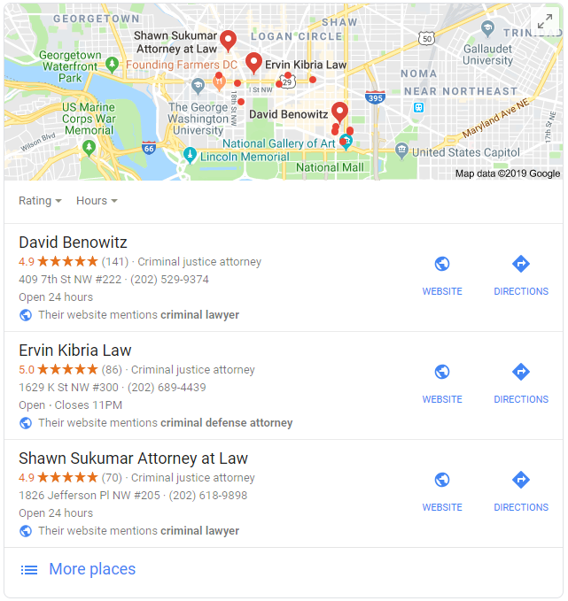 Playing Google's Local 3 Pack Game: Law Firms vs. Spam Networks - BluShark Digital LLC