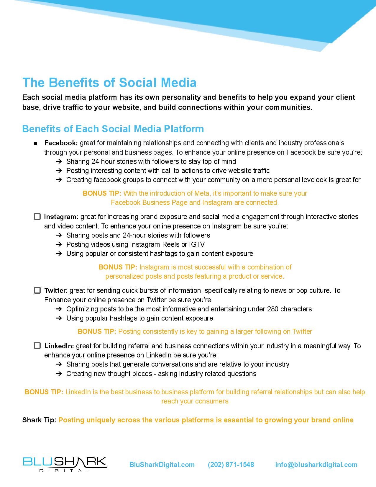 The Benefits of Social Media