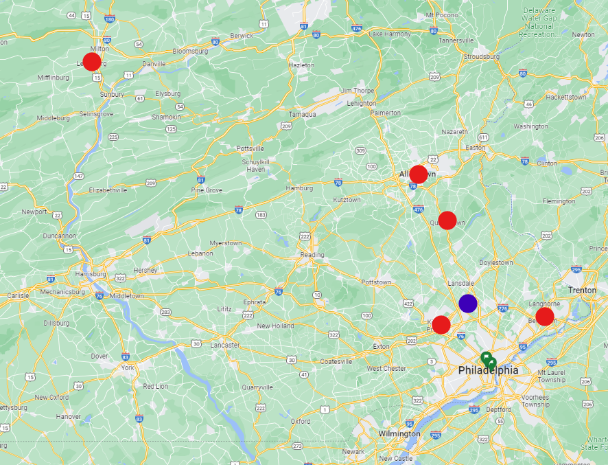 pennsylvania map