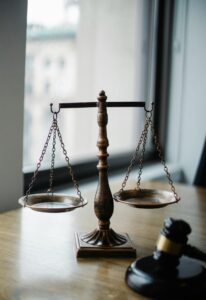 judgement scale and gavel