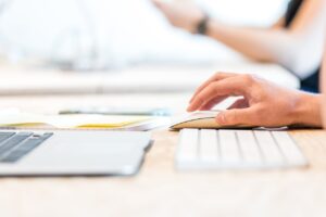 hand on a computer mouse