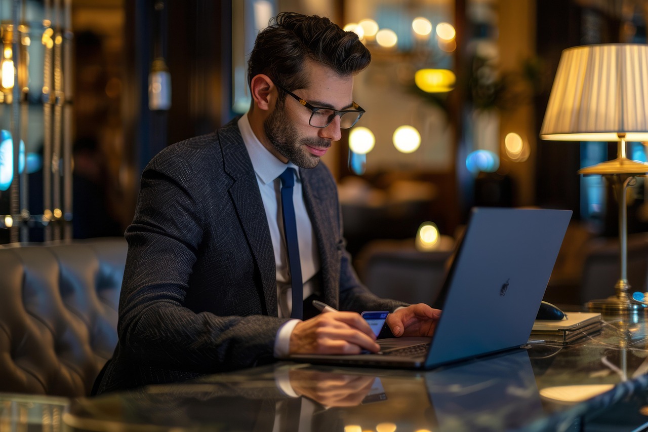 businessman on laptop
