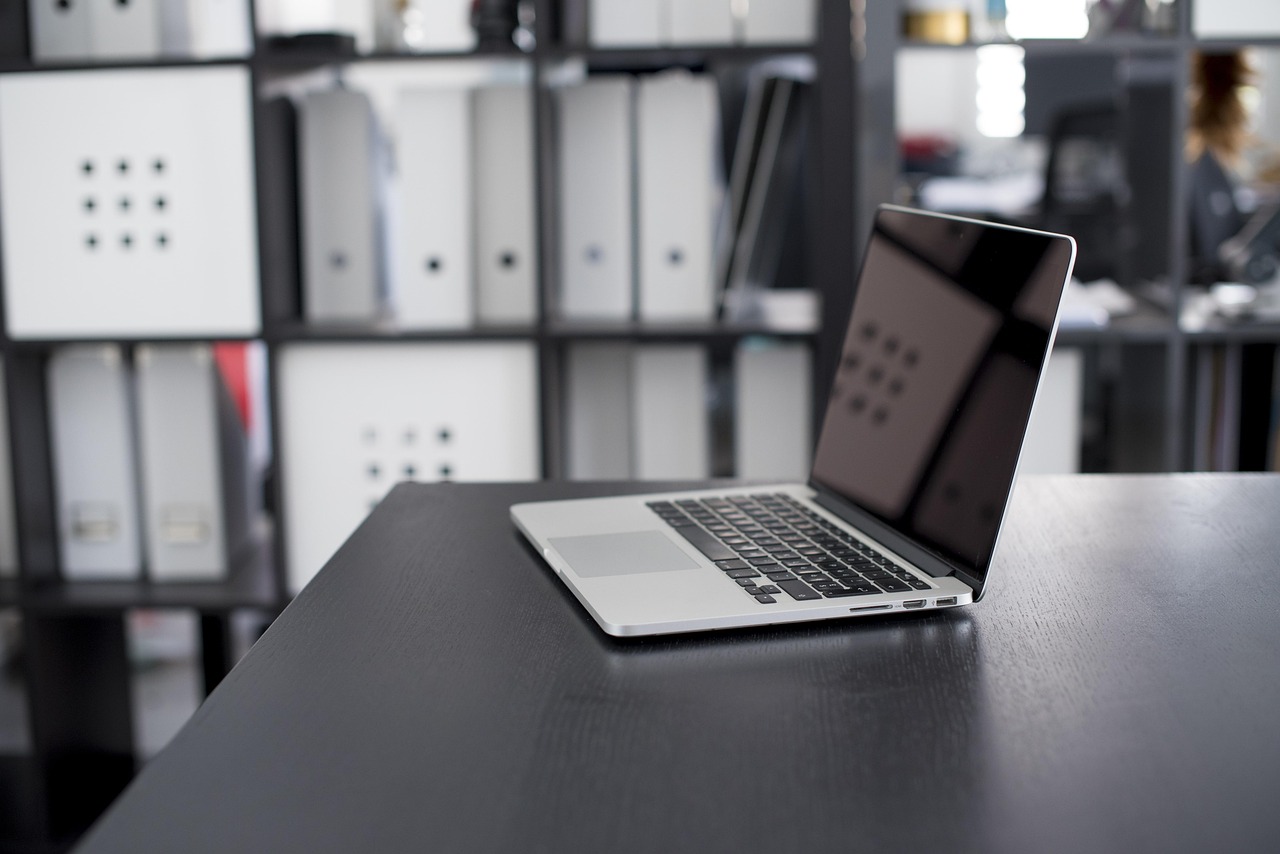 laptop on desk