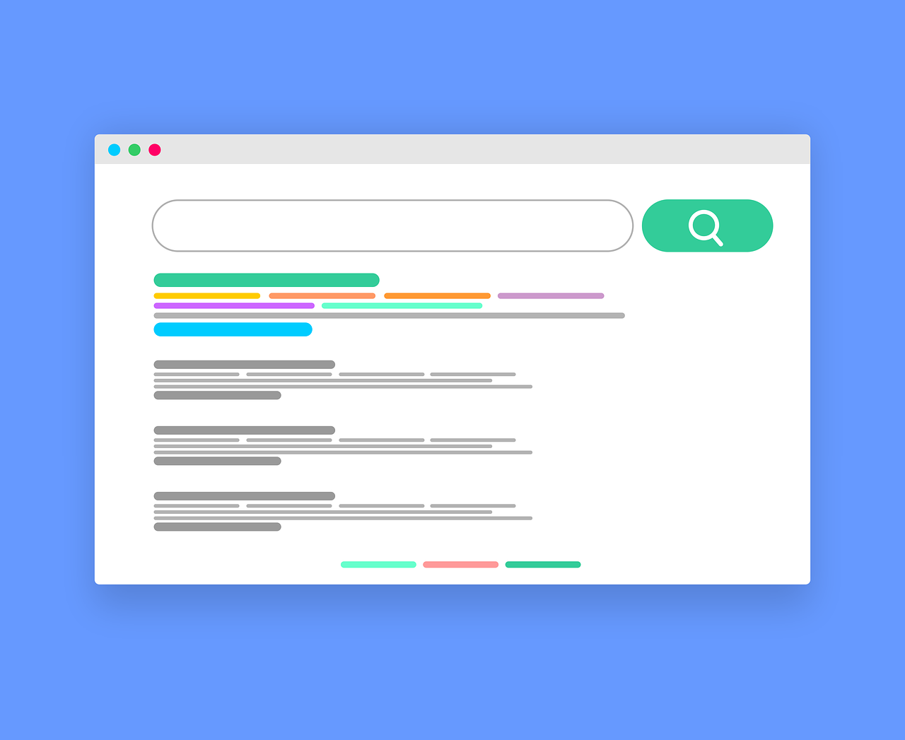 clip art of search results page