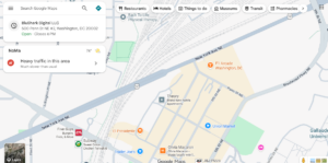 google maps search result