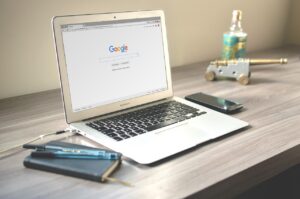 google search on laptop